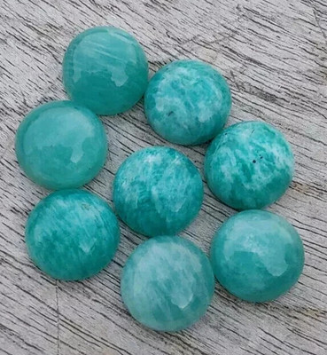 [WHOLESALE] NATURAL AMAZONITE CABOCHON ROUND SHAPE LOOSE GEMSTONE