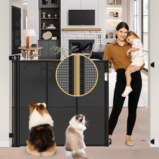 Reinforced 42" Extra Tall Pet Gate 55" Wide 42" x Wide , Black