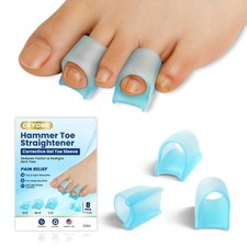 Hammer Toe Straightener Corrector for Women  Men - 8 Pcs Blue Hammer Toe Stra