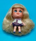 VTG 1960's Liddle Kiddles Lucky Locket Little Doll Lilac Gold Frame Purple Gems — photo 3