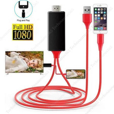 HDMI Mirroring AV Cable Phone to TV HDTV Adapter 1080P for iPhone 14 13 12 11 8