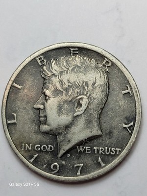 1971 Kennedy Half Dollar Annealing Die Strikes Error, Flat Wide