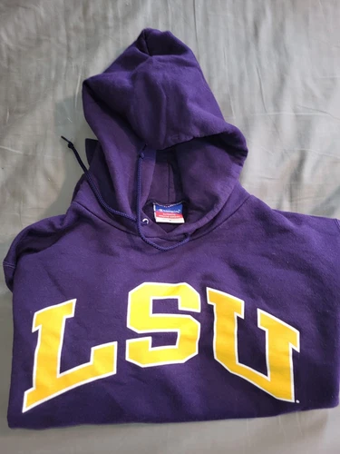 VETEMENTS Felpa con cappuccio Champion LSU Taglia S Stato della Louisiana