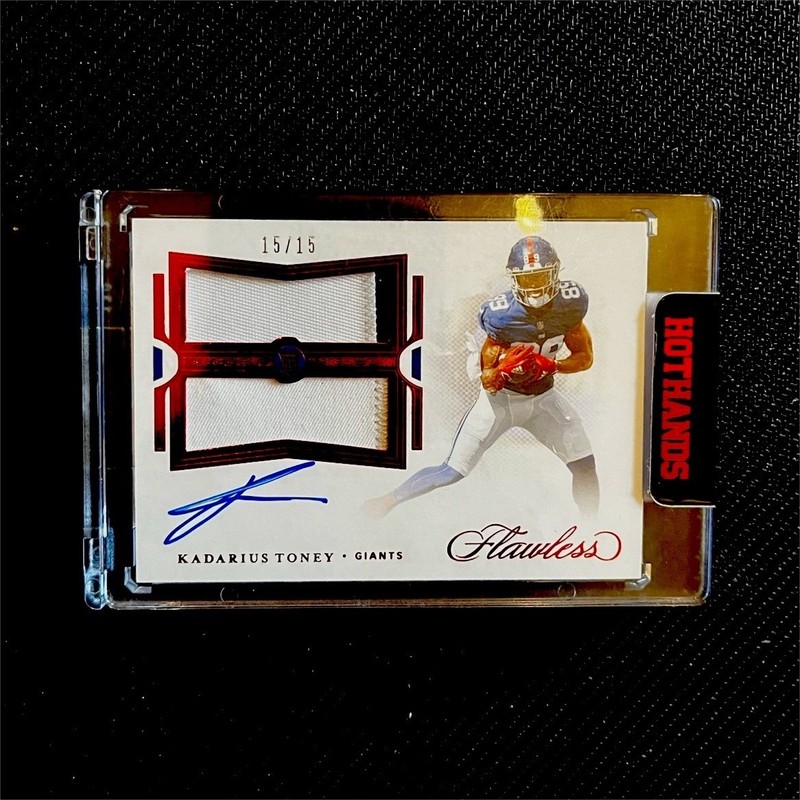 Panini 2021 Flawless Kadarius Toney Giants NFL Rookie Dual Patch Auto 15/15