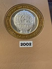 2002 PARIS CASINO LAS VEGAS NV $10 CASINO STRIKE .999 SILVER