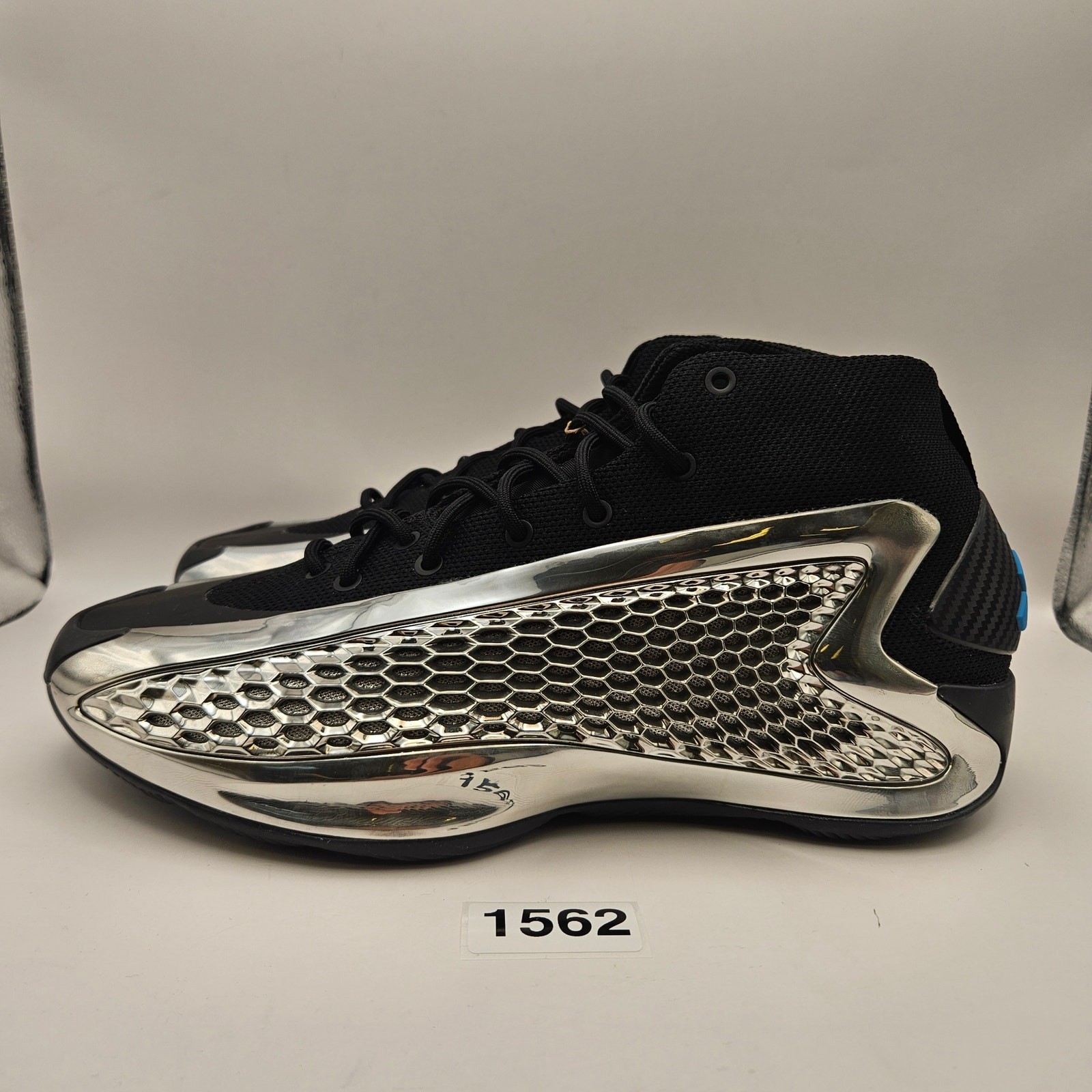 ADIDAS MEN'S 9 AE 1 ANTHONY EDWARDS 1 SILVER METALLIC CHROME JI0424 NWOB thumbnail 2