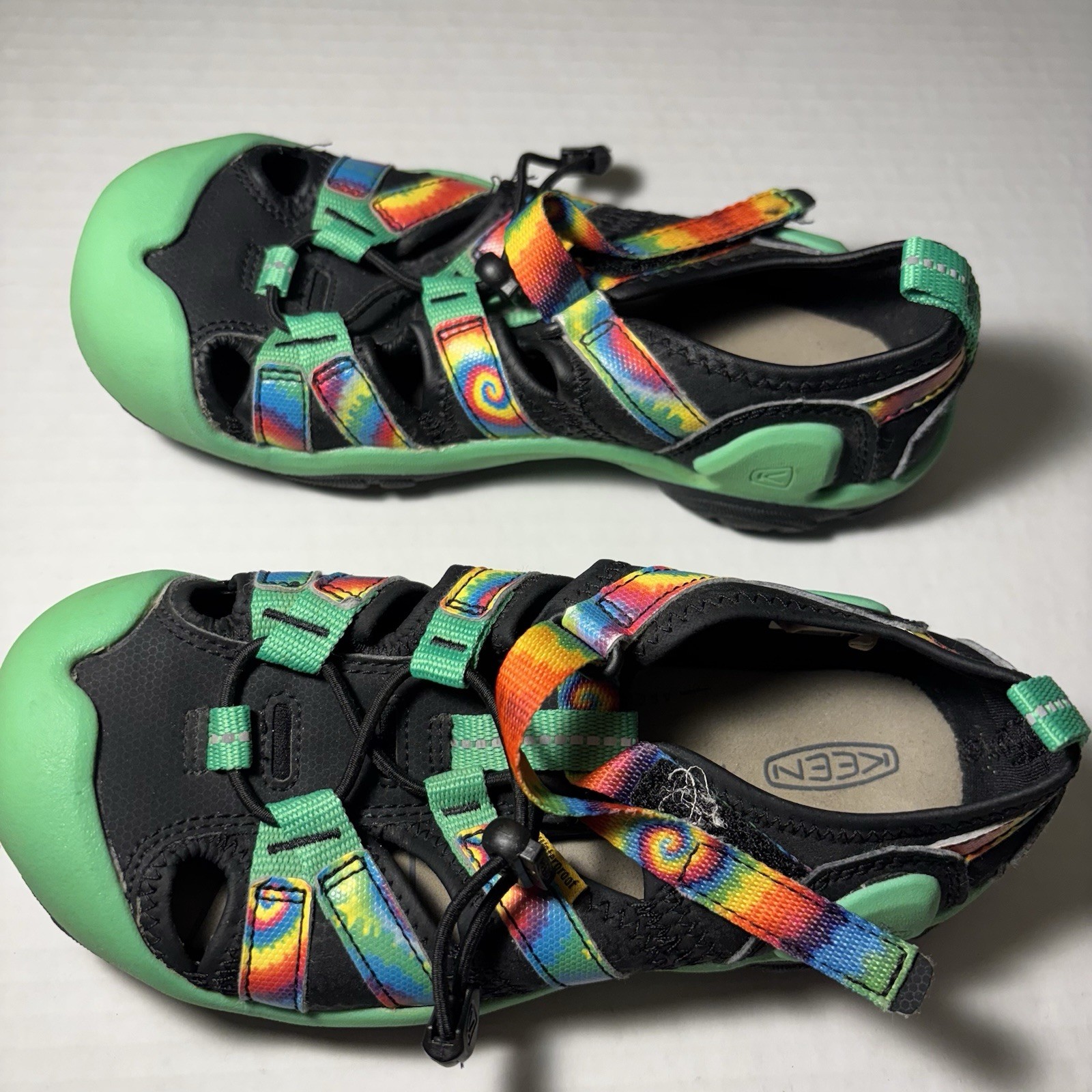 Sandali Keen Knotch Creek per bambini taglia 2 tie dye verde irlandese scarpe per bambini