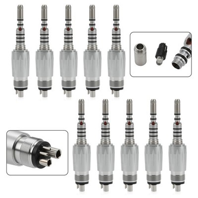 1-10 pcs Dental LED Quick Coupler 4Hole for KAV Fiber Optic High speed Handpiece