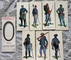 American Civil War Uniforms Of The Confederacy Set Of 7 Art Cards In Folder