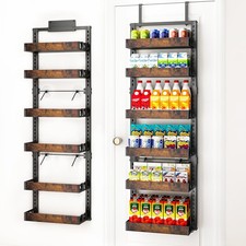 6-Tier Over the Door Pantry Organizer, 2-in-1 Door Hanging or Wall Mounted Spice