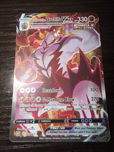 Pokémon TCG Urshifu VMAX SWSH Battle Styles Single Strike 168/163