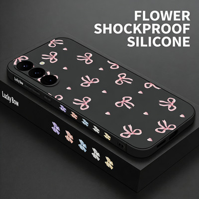 Stoßfeste Silikon Hülle für Samsung A36 A35 A56 A55 A16 A15 A17 S26 A54 Schleife