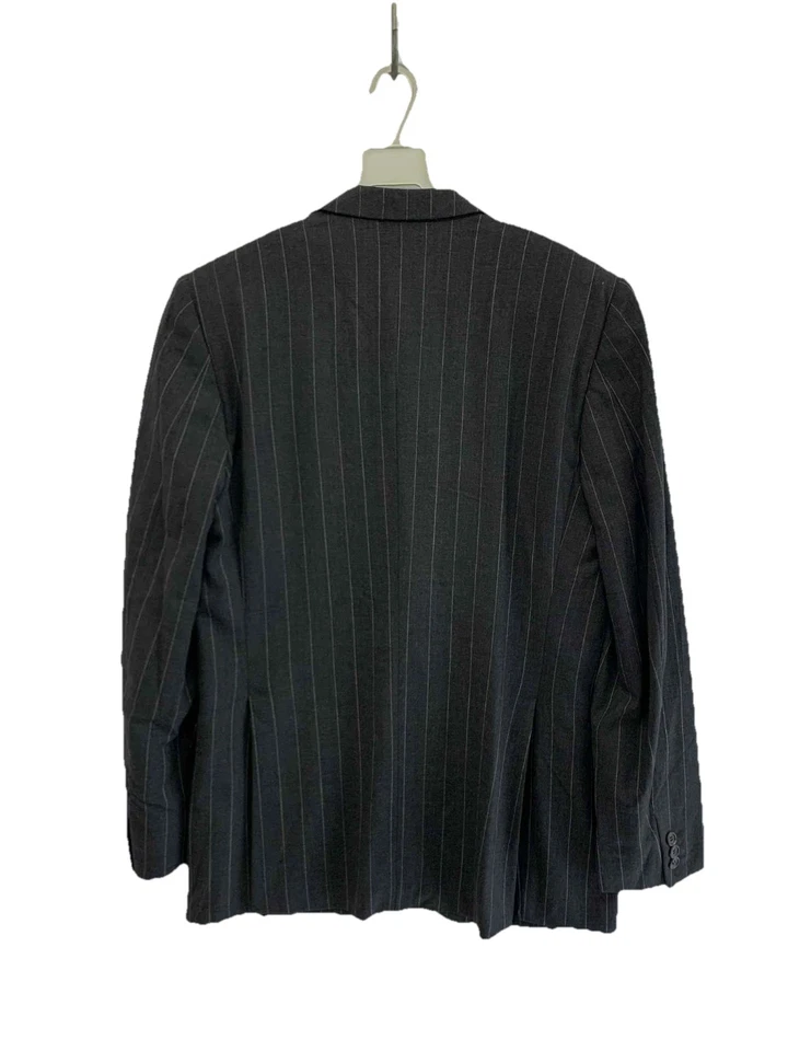 Chaqueta Blazer Prada Milano Para Hombre 48R IT/M Negra Rayas Lana Virgen Italia#94 Foto 2 de 4