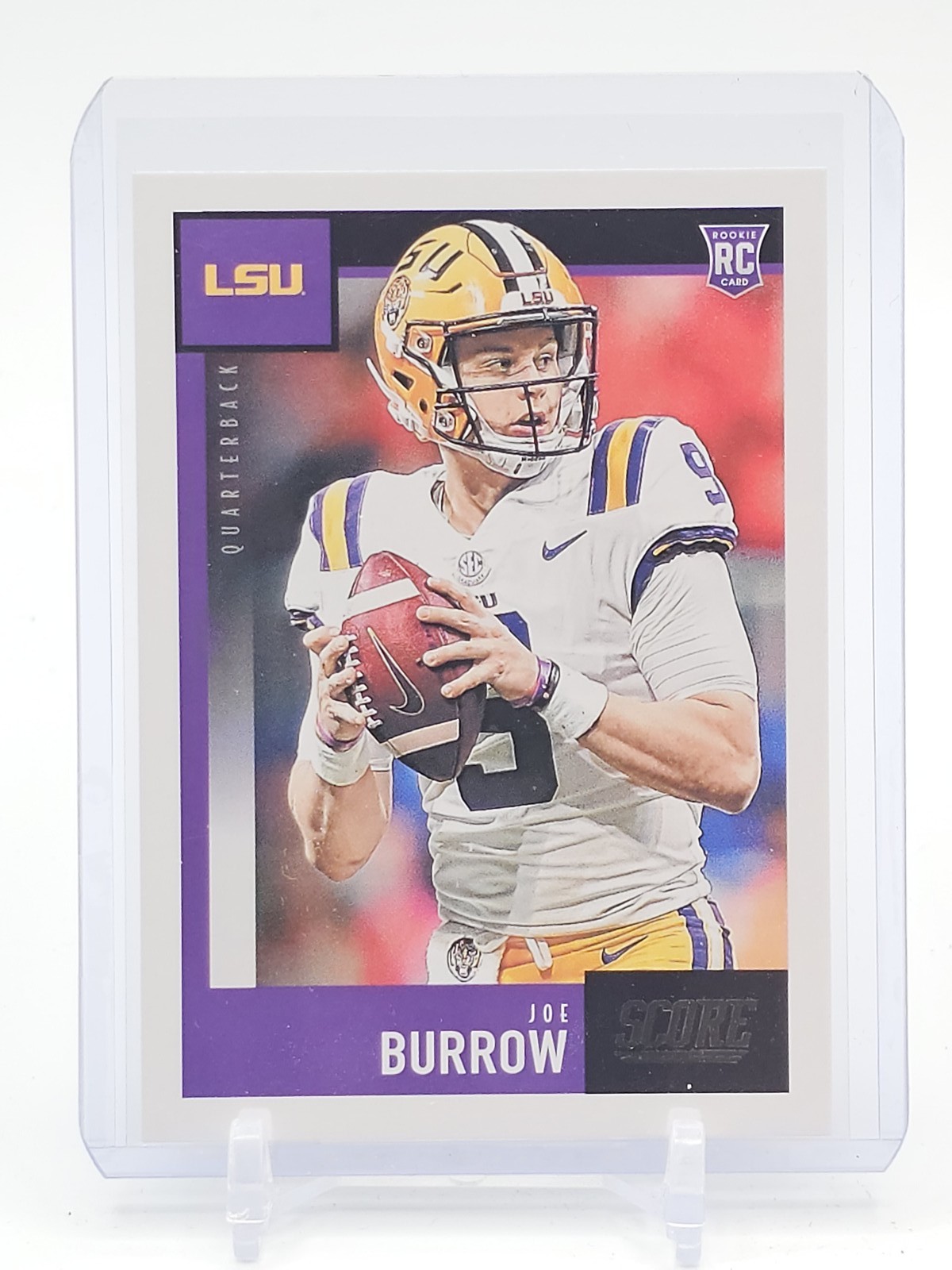 JOE BURROW 2020 SCORE FOOTBALL ROOKIE RC #360 LSU QUARTERBACK Q6988