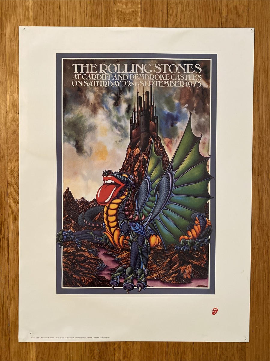 貴重【KOZIK コジック】ポスター ROLLING STONES ストーンズ Rolling Stones Cardiff Pembroke Castles 1973 Poster Print Ltd