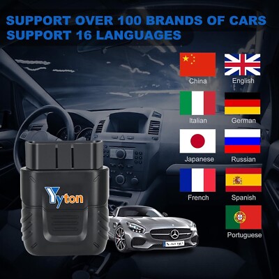 Bluetooth OBDII Car Fault Code Reader Diagnostic Scanner for Android PC iOS