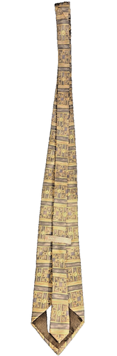 Vintage Van Heusen einzigartige geometrische horizontale Streifen 100 % importierte Seide Krawatte - Bild 4 von 5