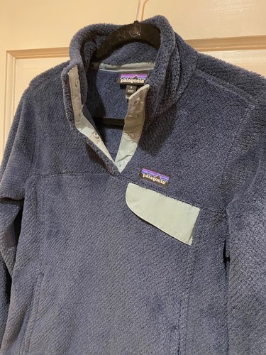 PATAGONIA Snap-T Pullover Fleece Jacket Navy Blue Womens Small - Picture 2 of 7