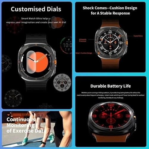 32GB GPS Smart Watch 1.5” Touchscreen Fitness Health Tracker Ships From Florida - Bild 3 von 10