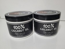 2x Renpure Professionals 100 Organic Coconut Oil Jar 8 FL OZ Organic Sealed .