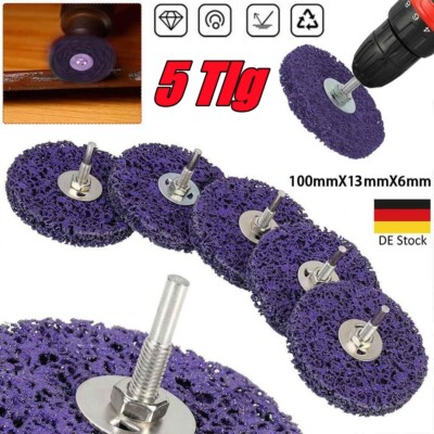 5X SCHEIBE 100MM LILA REINIGUNGSSCHEIBE SATZ SCHLEIFSCHEIBEN Für CSD/CBS DHL