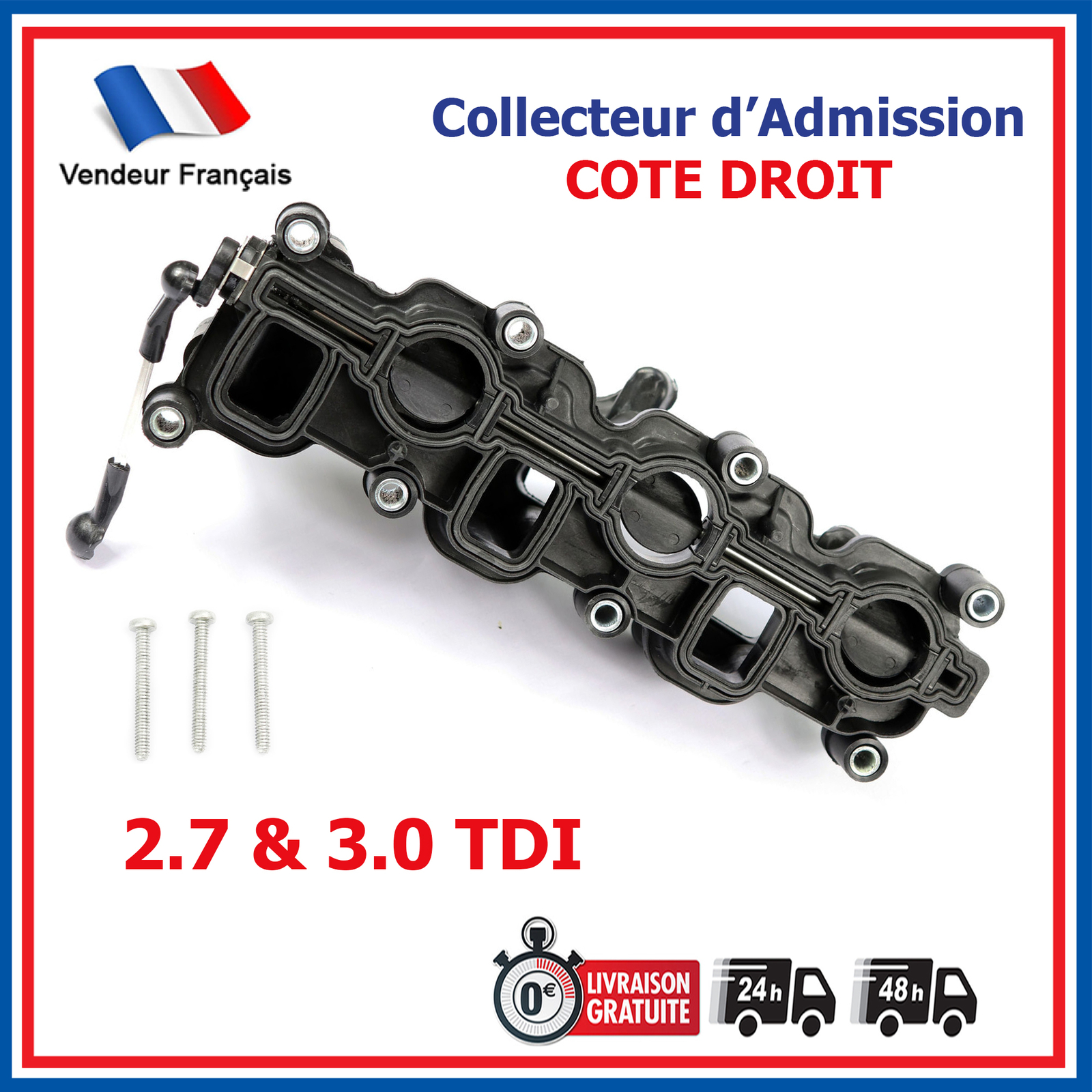 Tubulure admission droit 059129712BL premium pour Audi Q7