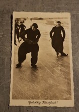 NEDERLAND PATINAJE SOBRE HIELO FOTO POSTAL POSTAL CARTA POSTAL CIRCULADA