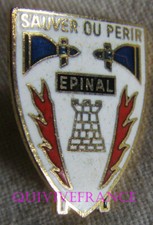 IN22236 - INSIGNE SAPEURS POMPIERS EPINAL,  émail, réduction 21 millimètres