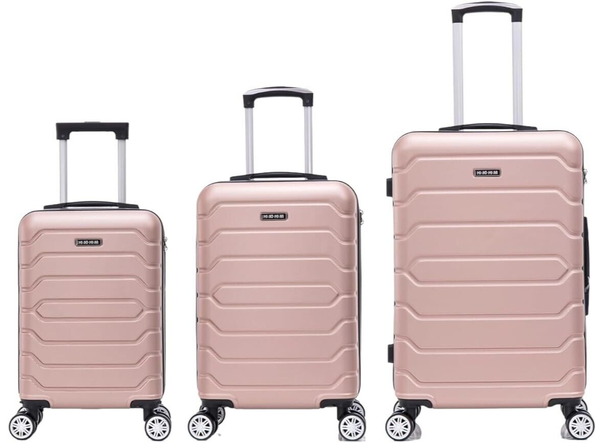 Pack 3 Maletas de Viaje Elegantes: Carcasa Ligera de ABS cerradura numerica 24h