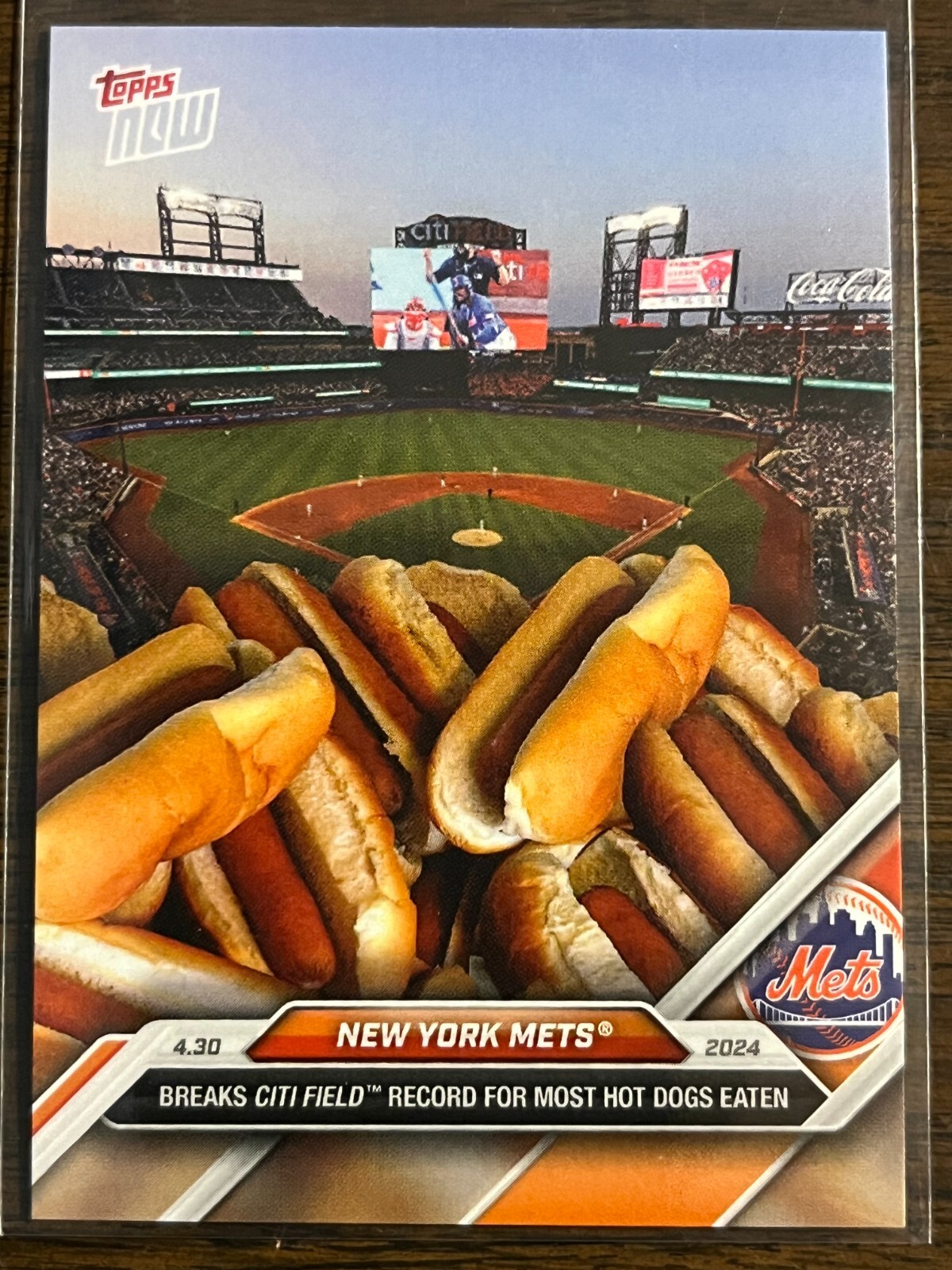2024 Topps Now #146 Hot Dog New York Mets Chicago Cubs
