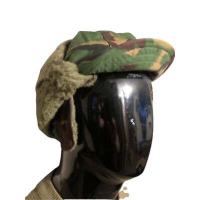 Genuine British Army DPM cold weather cap hats trapper hunting - Main Image
