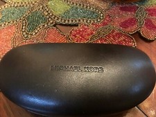 Michael Kors Designer Eyewear Hard Clam Shell Case Dark Brown