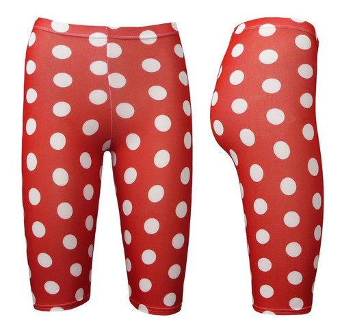 Donna Rossi e Bianchi a Pois Mini Moda Ciclismo Pantaloncini Yoga Costume |  eBay