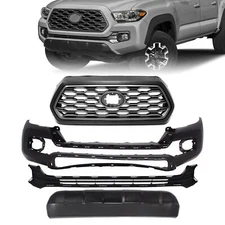 Front Bumper Cover Kit For 2016-2023 Toyota Tacoma With Grilles & Bumper Valance