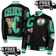 Bill Russell Boston Celtics NBA Varsity Jacket Club Basketball Vintage Jackets