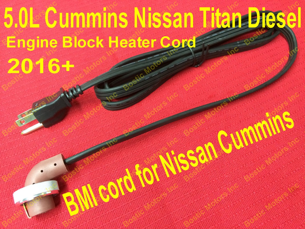 BMI Block Heater Cord for Nissan Titan XD Cummins 5.0 L 5.0L
