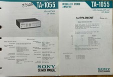SONY TA-1055 INTEGRATED STEREO AMPLIFIER ORIGINAL SERVICE MANUAL