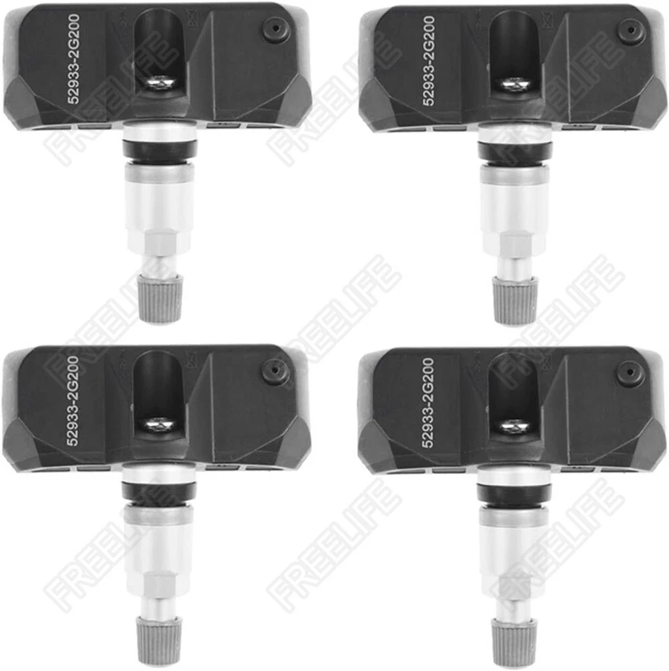 Complete Set of 4 TPMS Tire Pressure Sensors Kit For Hyundai 52933-2G200 - Imagem 2 de 4