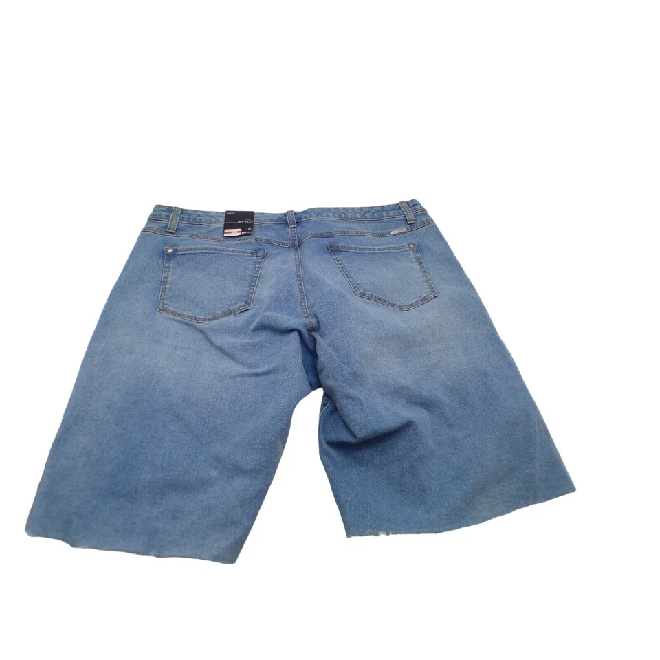 $64.50 INC International Concepts Patchwork Bermuda Jean Shorts, Sz. 18 - Image 4 of 4