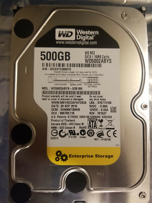 Western Digital WD5002ABYS-02B1B0 500 Go DCM: HHRNHT2MAB