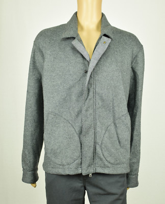 Todd Snyder Mens Gray Wool Blend Knit Deck Jacket 2XL