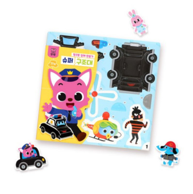 Pinkfong Three-dimensional Creation Making Play Toy Super Rescue Car 11pcs