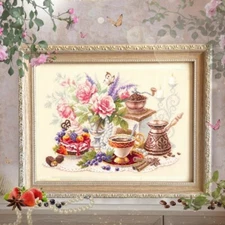 Cross Stitch Kit by MAGIC NEEDLE - A cup of coffee?