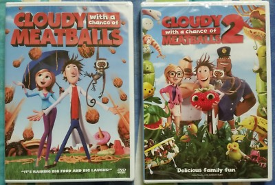 CLOUDY With A Chance Of MEATBALLS 1 & 2 (2 DVD Movies) *NEW* SHIPS FREE Mon-Sat!