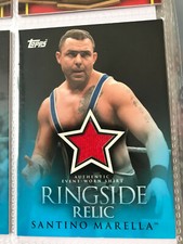 2009 Topps WWE SANTINO MARELLA Ringside Relic Event Worn Shirt RELIC
