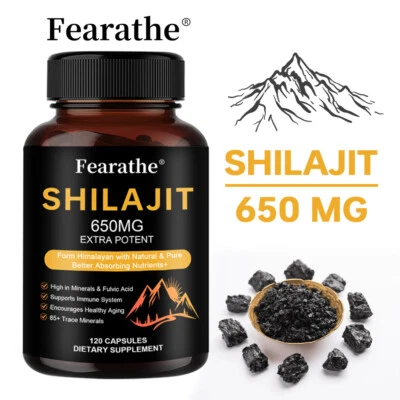 FEARATHE Shilajit Himalaya Capsule Pure Mumijo Alto Dosaggio Minerali Energia
