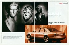 Audi A8 Car Magazine Print Ad italia VTG 1990s 2pg 1996