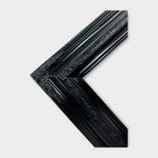 9 x 12 In Stock - Ready to Ship,Traditional compo ornate wood frame, gloss black