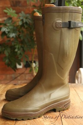 Aigle Grün Gummi Gummistiefel Schuhe Boot Herren UK 11 US 12 EU 45