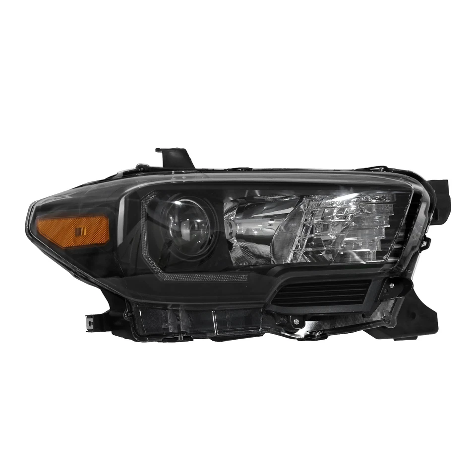 Подходит для Toyota Tacoma 2016-2021 годов выпуска галогенные фары фара со светодиодными дневными ходовыми огнями черный корпус - Изображение 3 из 4